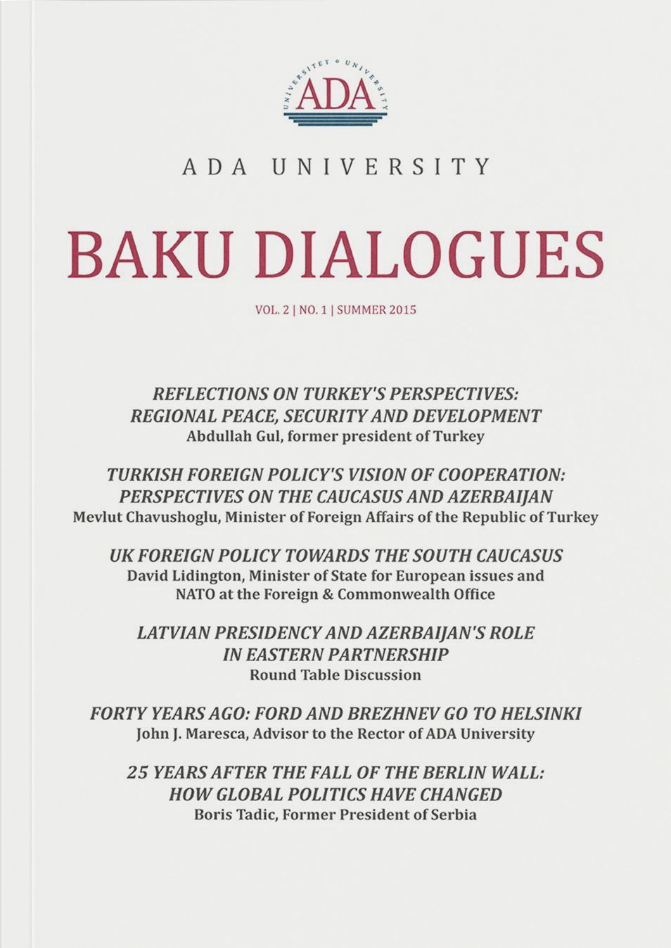 Baku Dialogues Cover