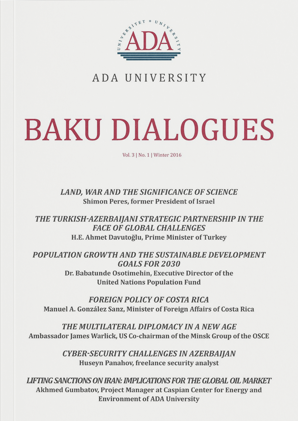 Baku Dialogues Cover